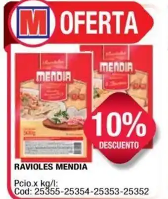 Maxiconsumo Mendia Ravioles oferta