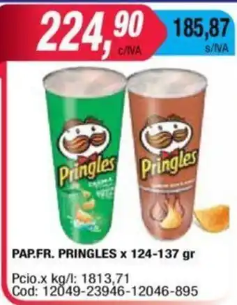 Maxiconsumo Pringles Pap. Fr. x 124-137 gr oferta