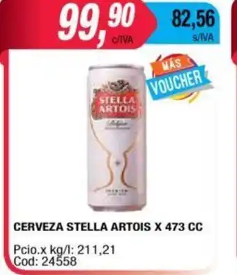 Maxiconsumo Stella Artois Cerveza Lata x 473cc oferta