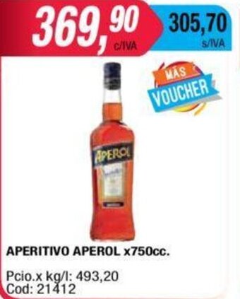 Maxiconsumo Aperol Aperitivo x 750cc oferta