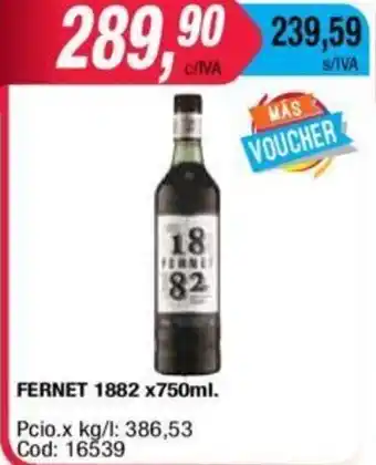 Maxiconsumo 1882 Fernet x 750ml oferta