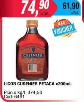Maxiconsumo Cusenier Licor Petaca x 200cc oferta