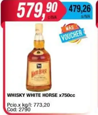 Maxiconsumo White Horse Whisky x 750cc oferta