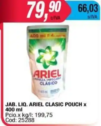 Maxiconsumo Ariel Clasic Pouch Jab.Liq x 400ml oferta