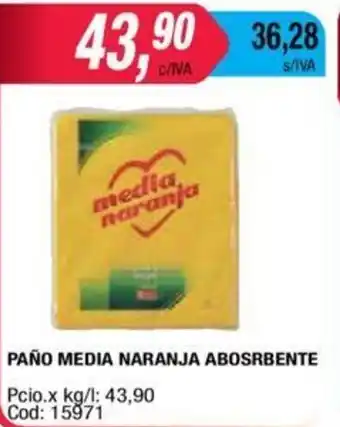 Maxiconsumo Media Naranja Paño Abosrbente oferta