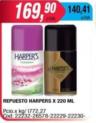 Maxiconsumo Harpers Repuesto x 220ml oferta