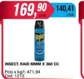 Maxiconsumo Raid Insecticida, 360cm oferta