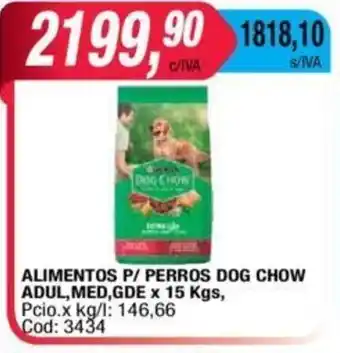 Maxiconsumo P/Perros Alimetos Dog Chow Adul,Med, GDE x 15kgs oferta