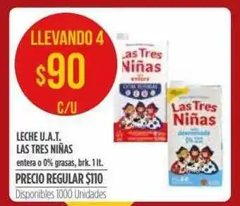 Supermercados Vea Leche U.a.t. Las Tres Niñas 1 lt. oferta