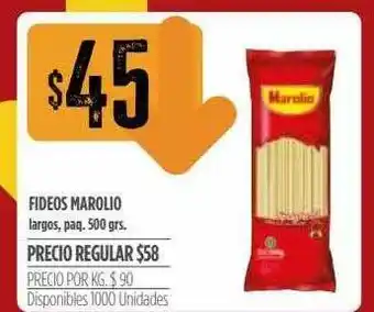 Supermercados Vea Fideos Marolio 500grs oferta