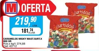 Maxiconsumo Caramelos Misky Mast.Surt x 800gr oferta