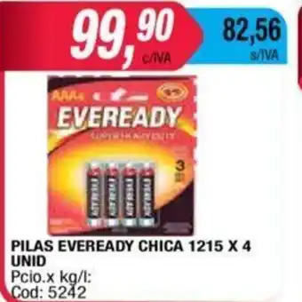 Maxiconsumo Eveready Pilas Chica 1215 x 4 unid oferta