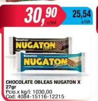 Maxiconsumo Nugaton Chocolate Obleas x 27gr oferta
