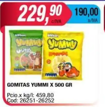 Maxiconsumo Yummi Gomitas x 500gr oferta