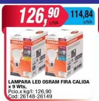 Maxiconsumo OSRAM Lampara LED Fria Calida x 9 Wts oferta