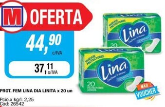 Maxiconsumo Lina Prot. Fem Dia Linita x 20un oferta