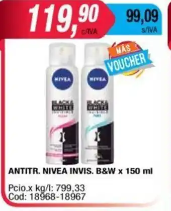 Maxiconsumo Nivea Antitr. Invis. B&W x 150ml oferta