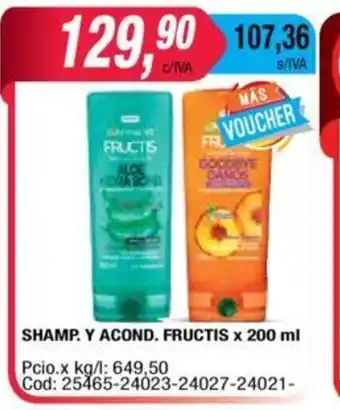 Maxiconsumo Fructis Shamp. Y Acond. x 200ml oferta