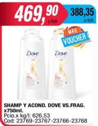 Maxiconsumo Dove Shamp Y Acond VS Frag. x 750ml oferta