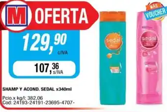 Maxiconsumo Sedal Shamp. Y Acond. x 340ml oferta
