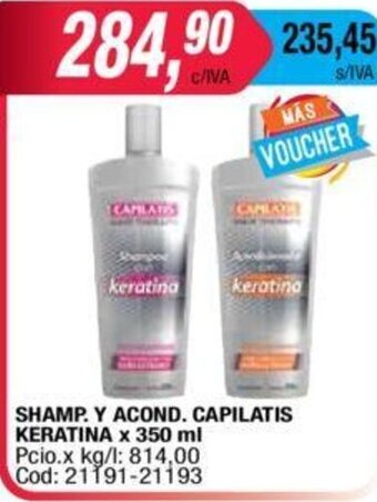 Maxiconsumo Capilatis Shamp Y Acond Keratina x 350ml oferta