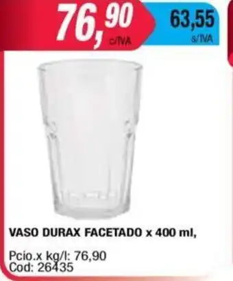 Maxiconsumo Vaso Durax Facetado x 400ml oferta