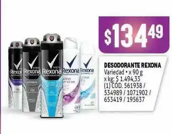 Makro Desodorante Rexona x 90g oferta
