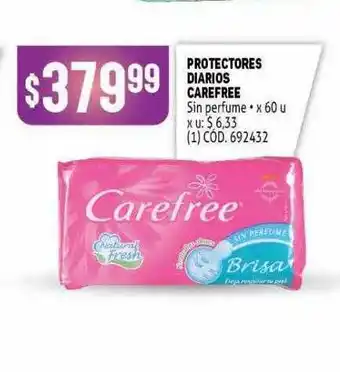 Makro Protectores Diarios Carefree x 60u oferta