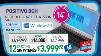 La Anonima Notebook 14 oferta