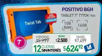 La Anonima Tablet 7 oferta