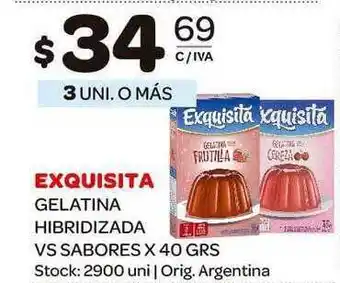 Carrefour Maxi Exquisita Gelatina Hibridizada Vs Sabores 49grs oferta