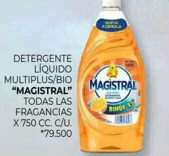 La Anonima Detergente Liquido Multiplus Bio Magistral Fragancias x 750cc oferta