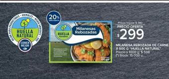Carrefour Huella Natural Milanesa Rebozada De Carne x 500g oferta