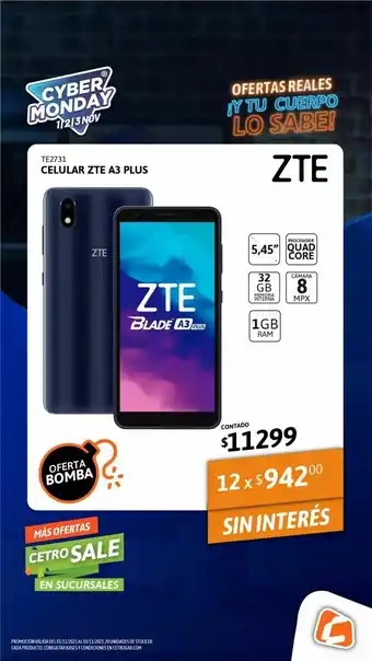 Celular zte a3 plus 5.45" 1/32 8mp