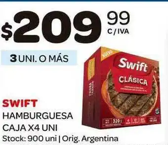 Carrefour Maxi Swift Hamburguesa Caja 4 uni oferta