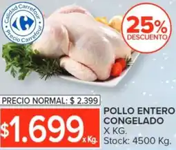 Carrefour POLLO ENTERO CONGELADO oferta