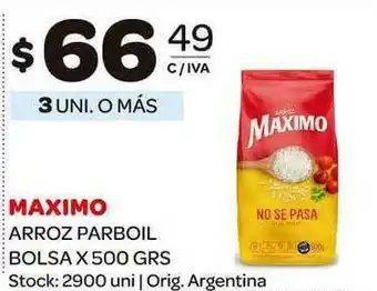 Carrefour Maxi Maximo Arroz Parboil Bolsa 500grs oferta