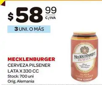 Carrefour Maxi Mecklenburger Cerveza Pilsener Lata 330cc oferta
