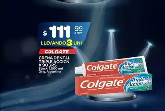 Carrefour Maxi Colgate Creme Dental Triple Accion 90grs oferta
