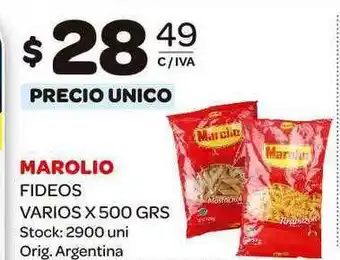 Carrefour Maxi Marolio Fideos Varios 500grs oferta