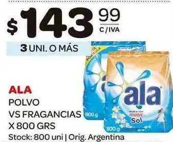 Carrefour Maxi Ala Polvo Vs Fragancias 800grs oferta