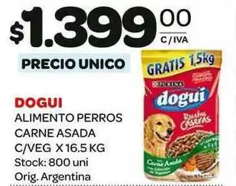 Carrefour Maxi Dogui Alimento Perros Carne Asada C Veg 16.5kg oferta
