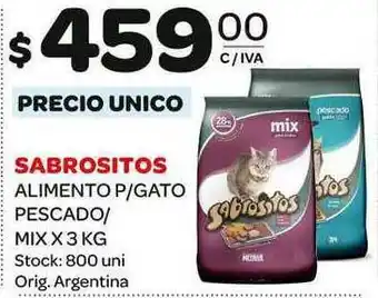 Carrefour Maxi Sabrositos Alimento P Gato Pescado Mix 3kg oferta