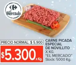 Carrefour CARNE PICADA ESPECIAL DE NOVILLITO oferta