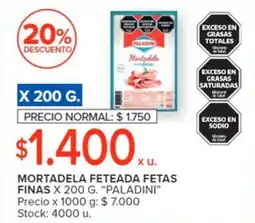 Carrefour MORTADELA FETEADA FETAS FINAS 200 G. oferta