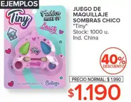 Carrefour JUEGO DE MAQUILLAJE SOMBRAS CHICO oferta