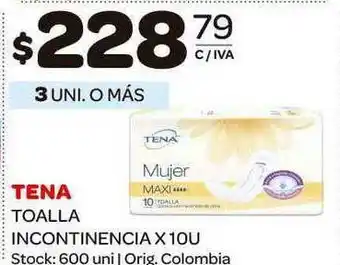 Carrefour Maxi Tena Toalla Incontinencia x 10u oferta