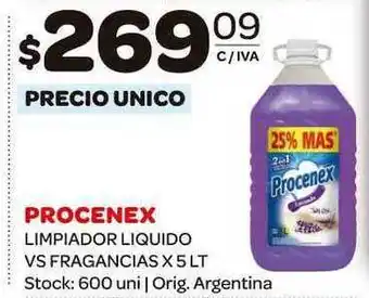 Carrefour Maxi Procenex Limpiador Liquido Vs Fragancias 5Lt oferta