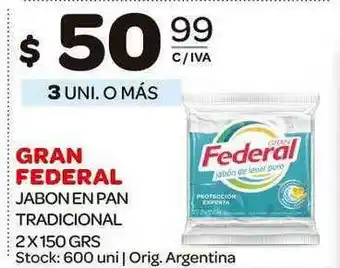 Carrefour Maxi Gran Federal Jabonen Pan Tradicional 2x150grs oferta