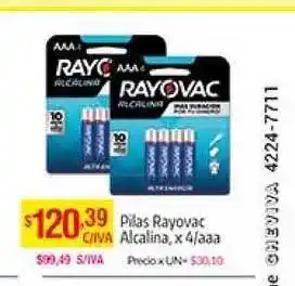 Medamax Pilas Rayovac Alcalina, X 4-aaa oferta